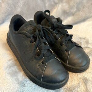 adidas Youth Boys Advantage Triple Black Lace Up Sneakers Size 13K Classic